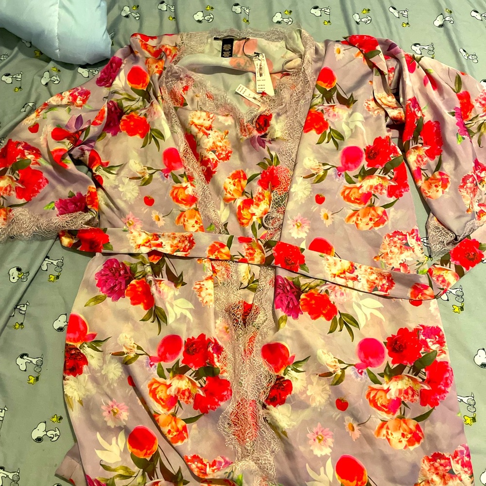 Victoria Secrets robe and slip dress